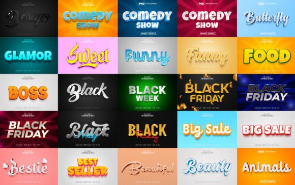 Best 3D Text Effect Style Bundle: Elevating Digital and Print Design