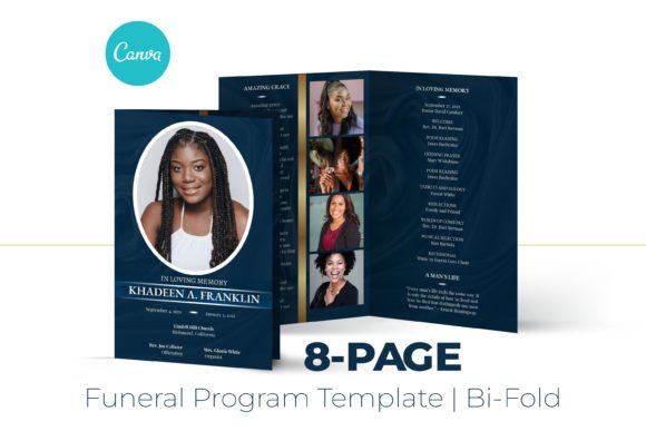 Creating a Meaningful Tribute with the Modern 8 Page Funeral Program Template