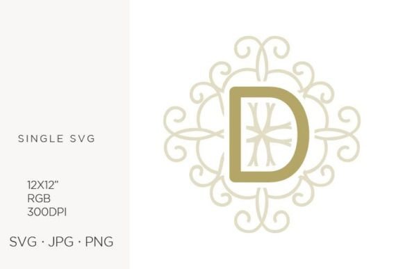 Elevate Your Brand with the Letter D Swirl Ornamental Monogram Vector Art