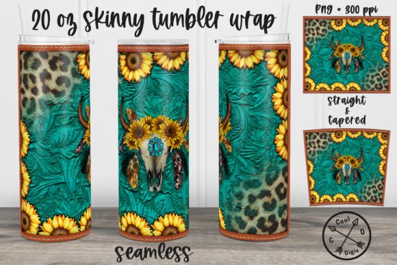 Evaluating the Western Bull Skull Seamless Tumbler Wrap for Sublimation Projects
