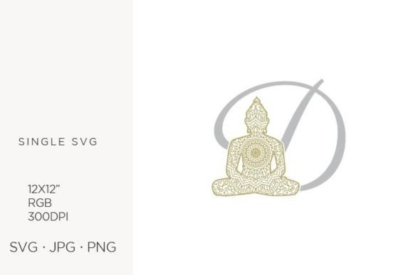 Golden Buddha Monogram Letter D: A Practical Asset for Designers