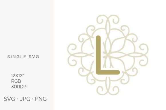 Letter L, Swirl Ornamental Monogram: A Practical Guide for Designers and Crafters