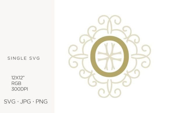 Letter O, Swirl Ornamental Monogram: A Versatile Design Element for Every Creator