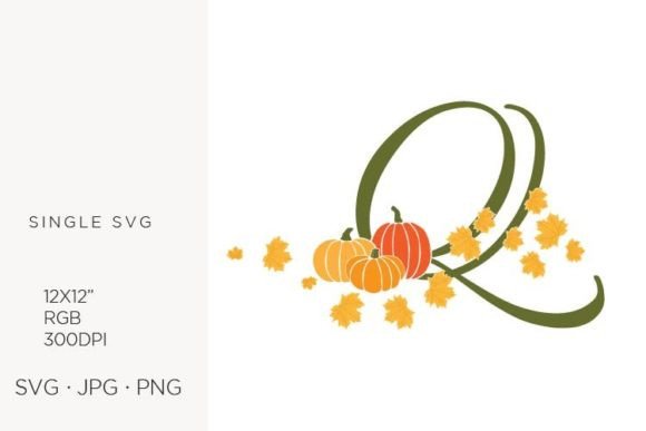 Q Letter, Autumn, Leaves and Pumpkin: A Vector Asset Guide for Designers
