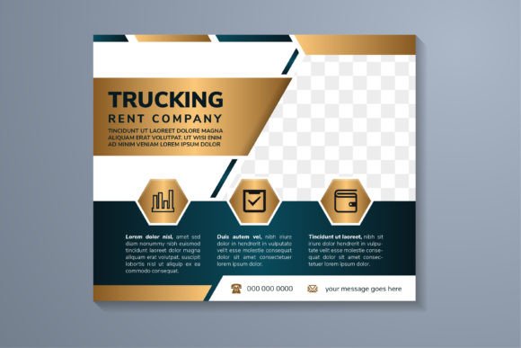 Trucking Rent Company: Elevating Your Brand with a Premium Horizontal Banner Design
