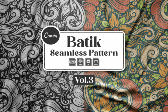 Unlocking Creativity with Batik Abstract Seamless Pattern V3